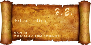 Holler Edina névjegykártya